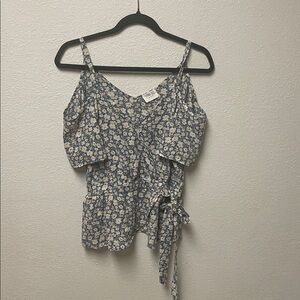 Sienna Sky Blue and White Floral Top